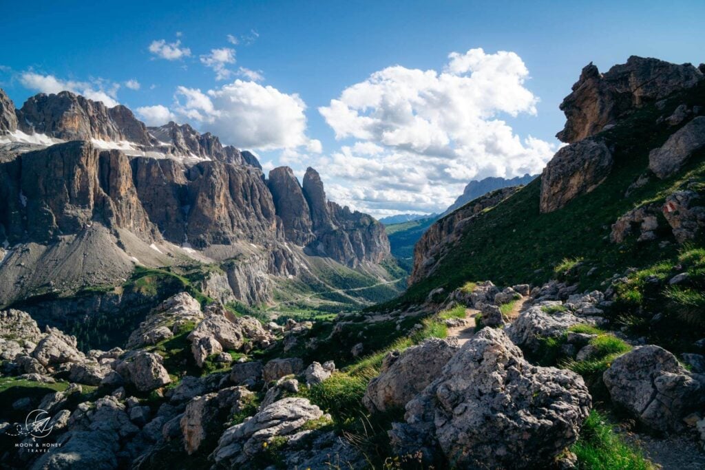 Jimmy Hütte to Passo Cir/Forcella Cier/Danter les Pizes Hiking Trail, Dolomites