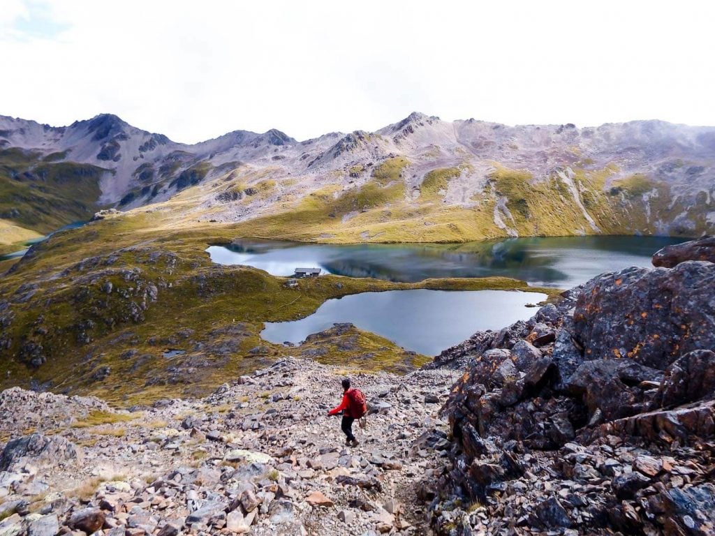 Hiking to Angelus Hut, New Zealand