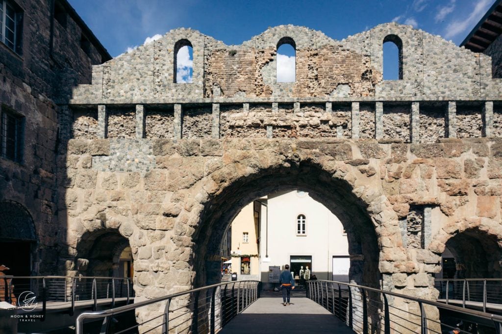 Praetorian Gate Roman Ruins, Aosta Town, Aosta Valley