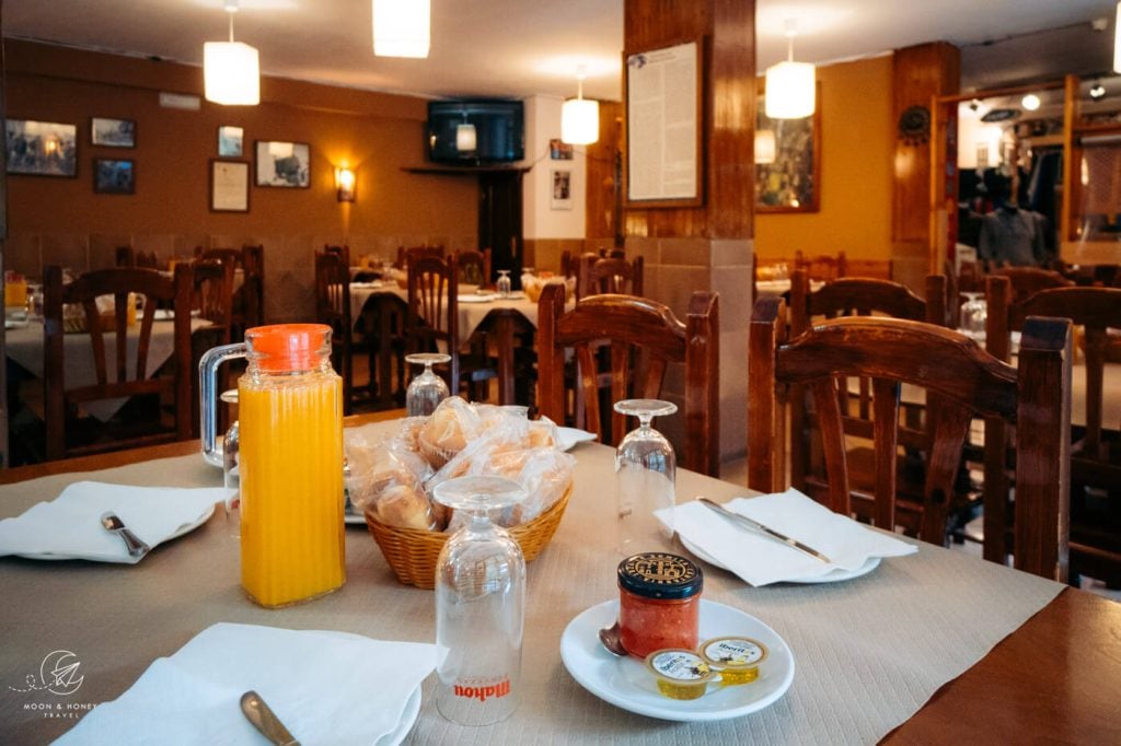 Breakfast at Arcea Hotel Mirador de Cabrales, Poncebos, Picos de Europa, Spain