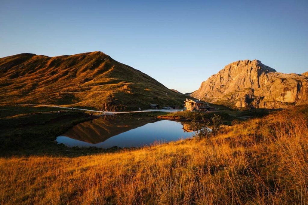 Baita Segantini, Monte Mulaz at Sunset