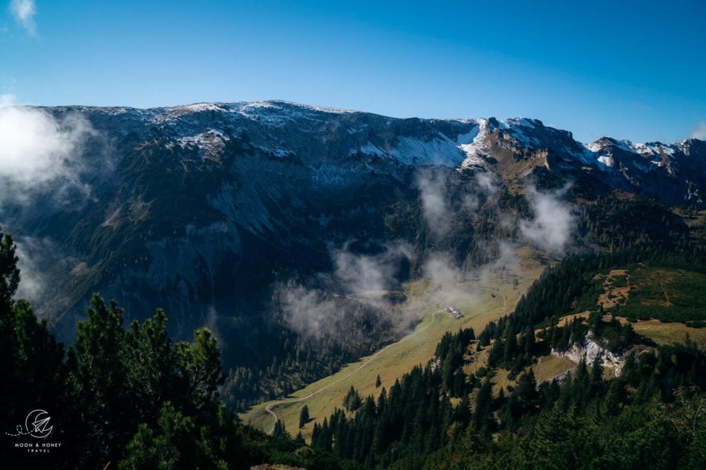 Hiking to the Weissenbach saddle, Achensee, Austria