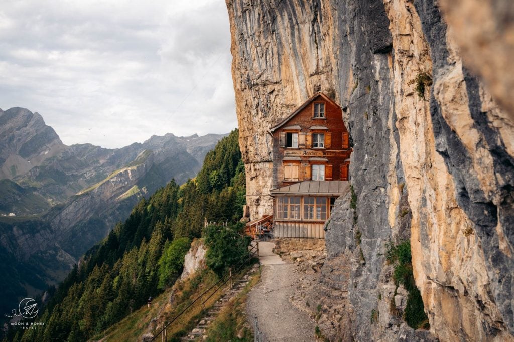 Berggasthaus Aescher mountain inn, Alpstein, Switzerland