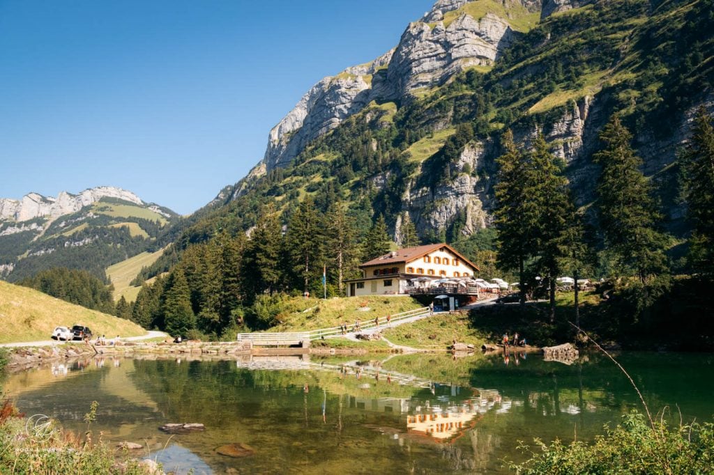 Berggasthaus Seealpsee, Seealpsee circuit hike, Appenzell, Switzerland