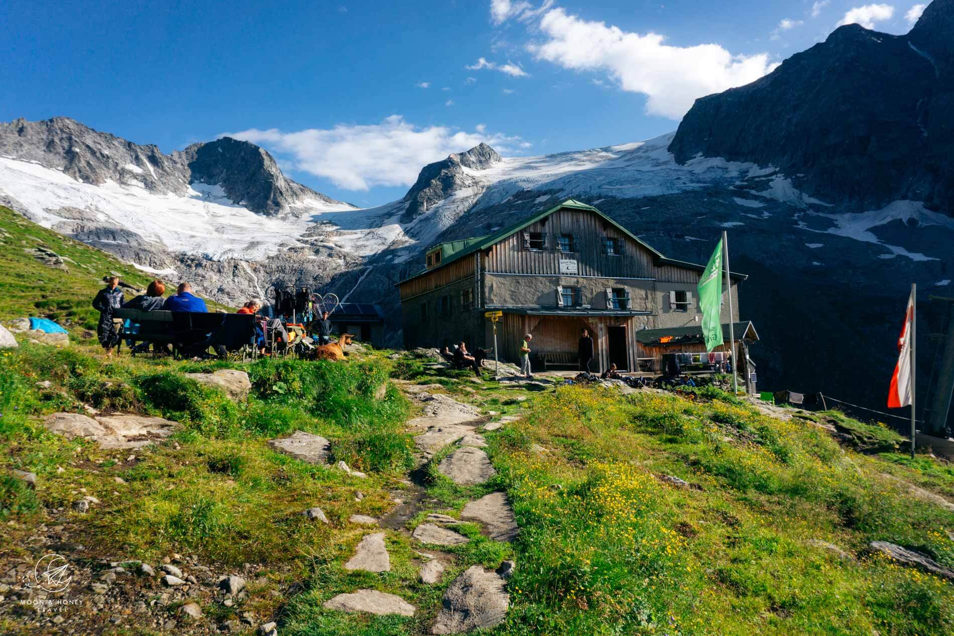 Greizer Hütte, Berlin High Trail mountain hut, Tyrol, Austria