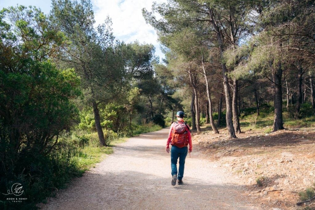 Luminy to Col de Sugiton hiking trail, Calanques National Park, France 