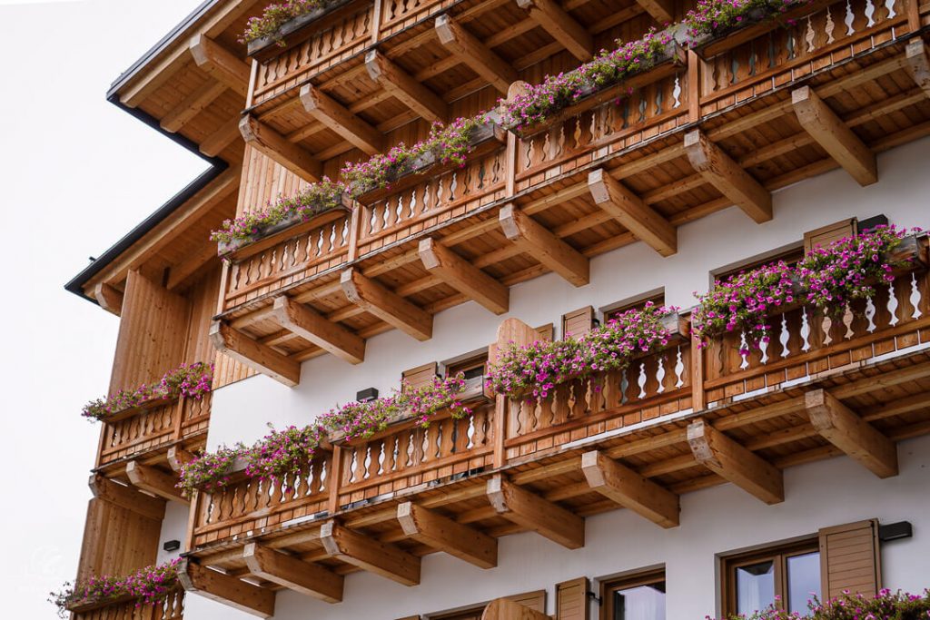 Camina Suite and Spa balconies, Cortina d'Ampezzo, Italy