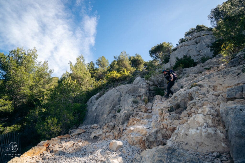 Calanque d'en Vau hiking trail, Calanques National Park, France