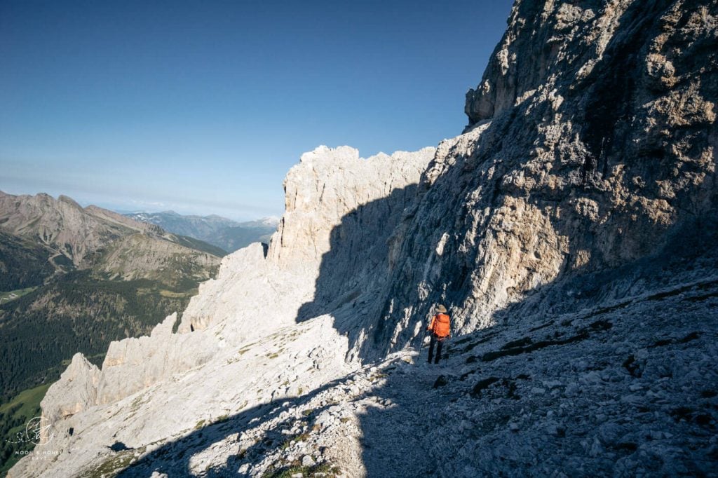 Cima della Vezzana hiking route, Dolomites