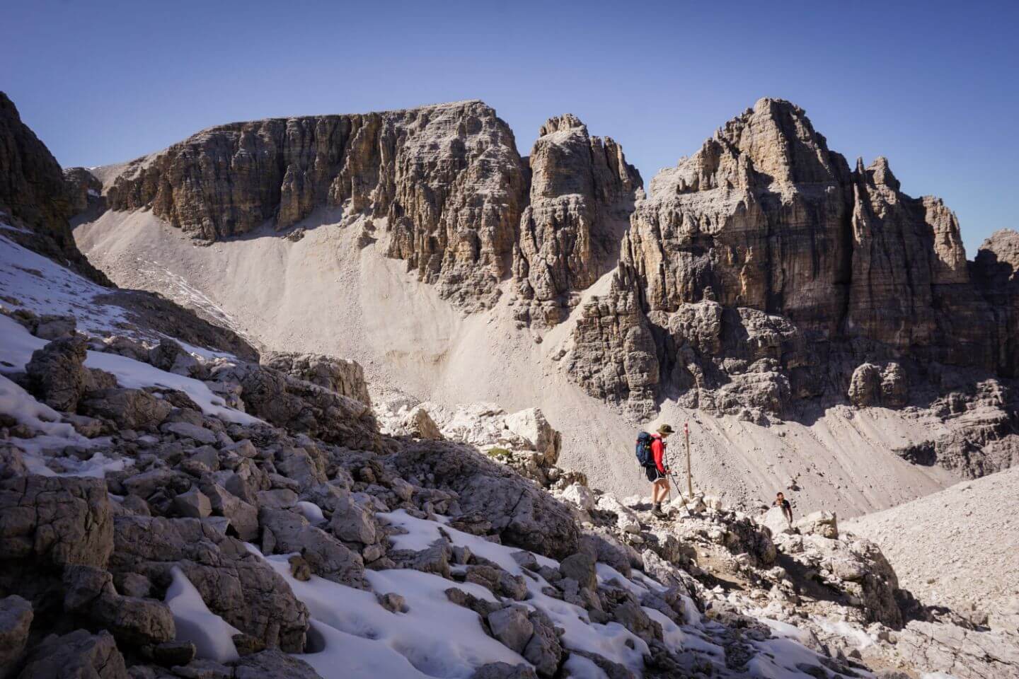 Hiking to Piz Pisciadù, Sella Group, Dolomites, Italy