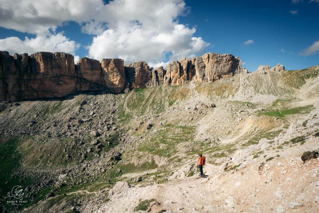 Val de Chedul hiking trail, Dolomites