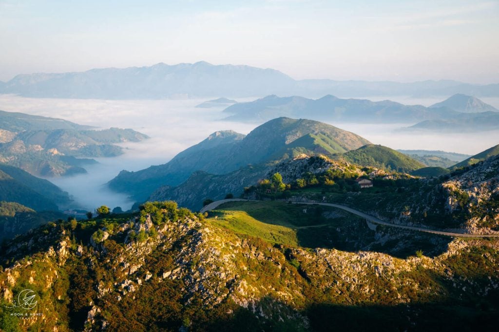 Drive up to Covadonga Lakes, Picos de Europa, Spain