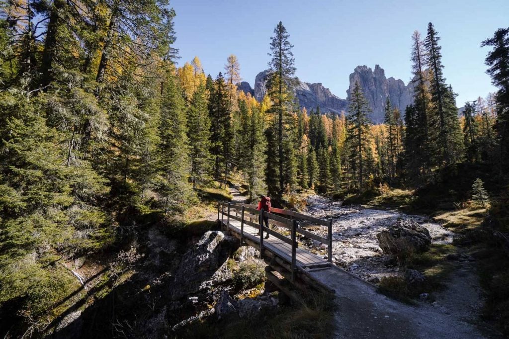 Ru Formin Bridge, Trail 437, Dolomites