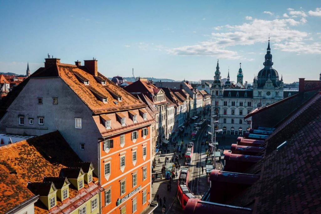 Innenstadt in Graz, Österreich