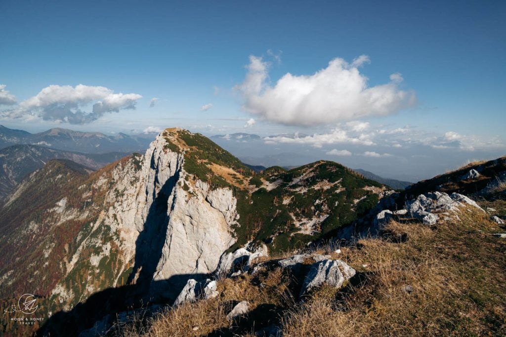 View of Debela Pec from Brda, Julian Alps, Slovenia