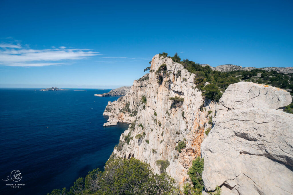 Devenson Cliffs hiking trail in Calanques National Park, Marseille, France