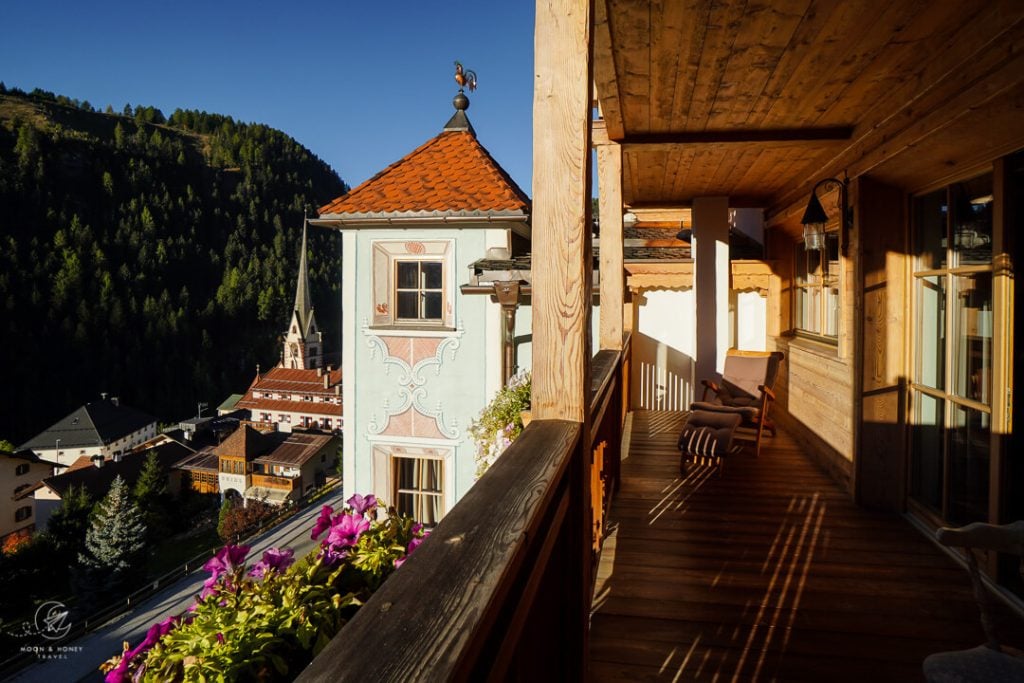 Dorfhotel Beludei Balcony View, Val Gardena, Dolomites