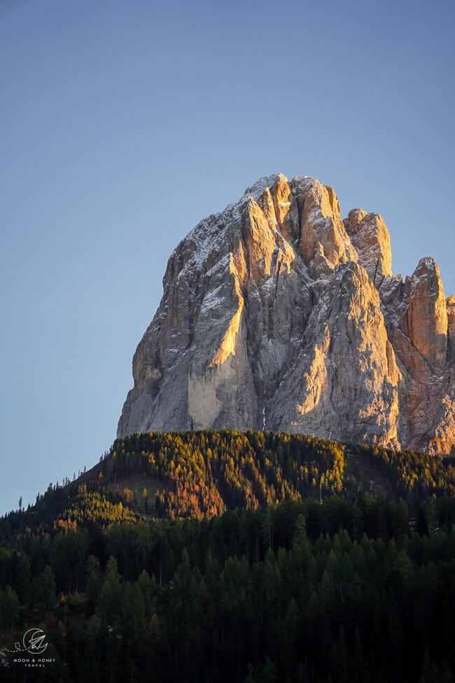 Dorfhotel Beludei, View of Sassolungo, Dolomites