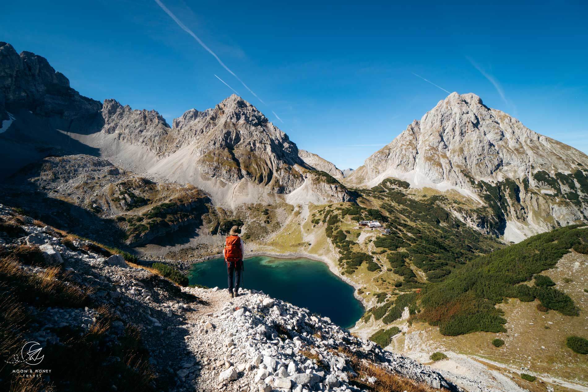 Lake Drachensee hiking trail, Ehrwald, Tyrol, Austria