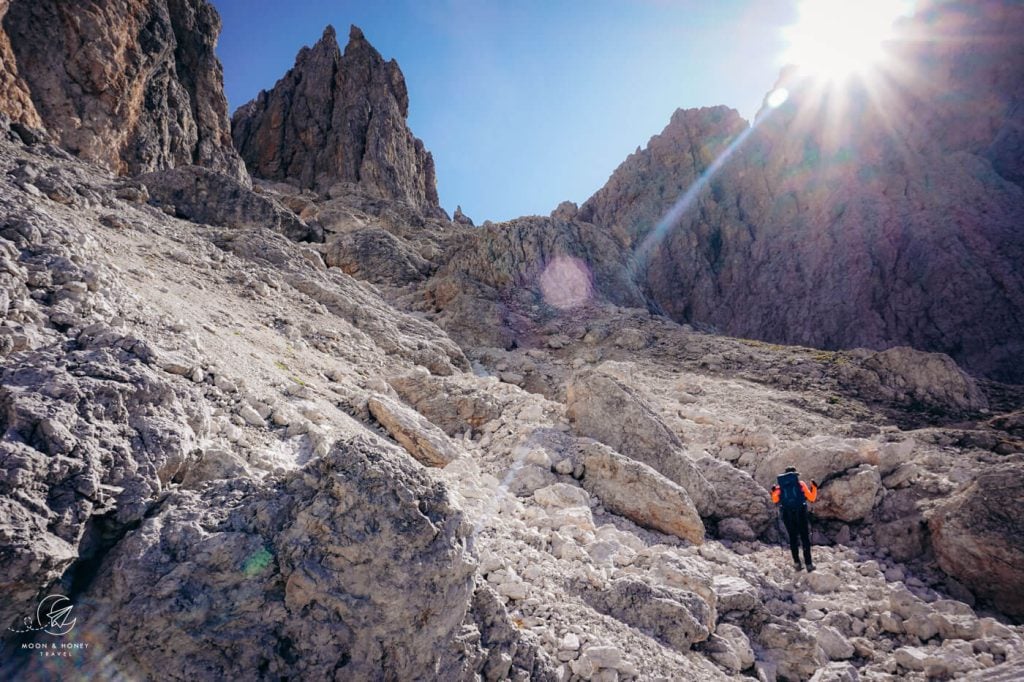 Ascent from Val di Funes to Mittagsscharte, Puez-Odle Nature 