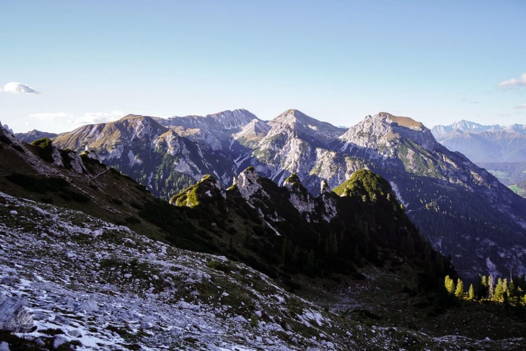 Gaisl High Trail in the Braies Prags Dolomites, Italy