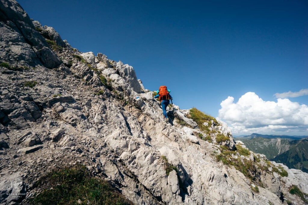 Lechquellen Moutains Karst terrain hiking path, Austria