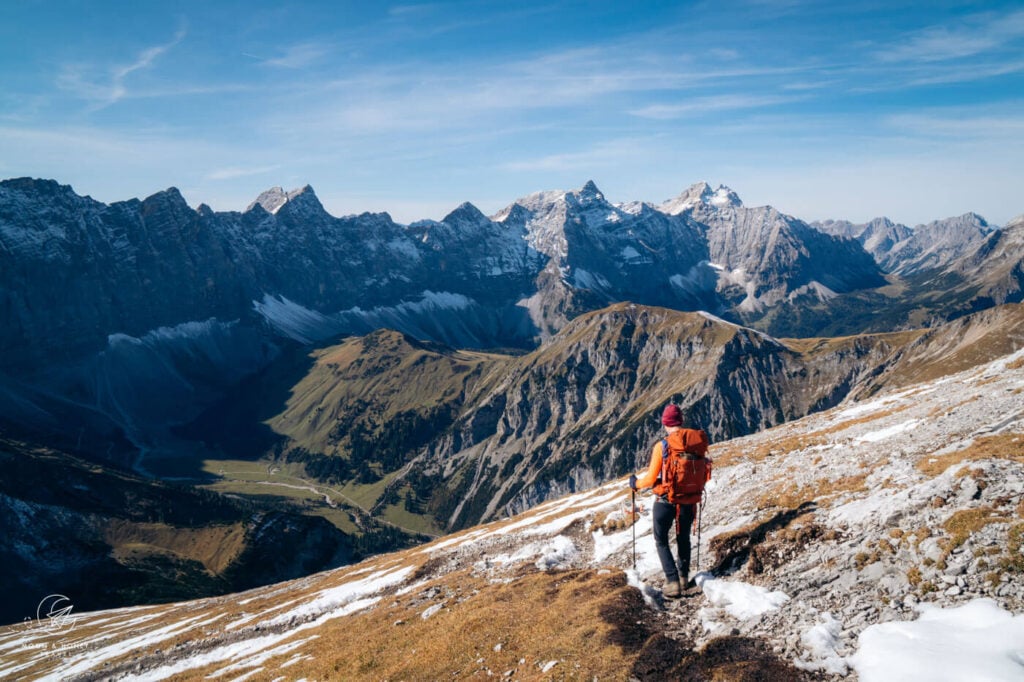 Gamsjoch Peak hiking trail, Karwendel Mountains, Austria