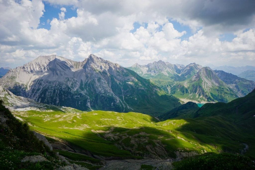 Gehrengrat views, Lechquellen Mountains