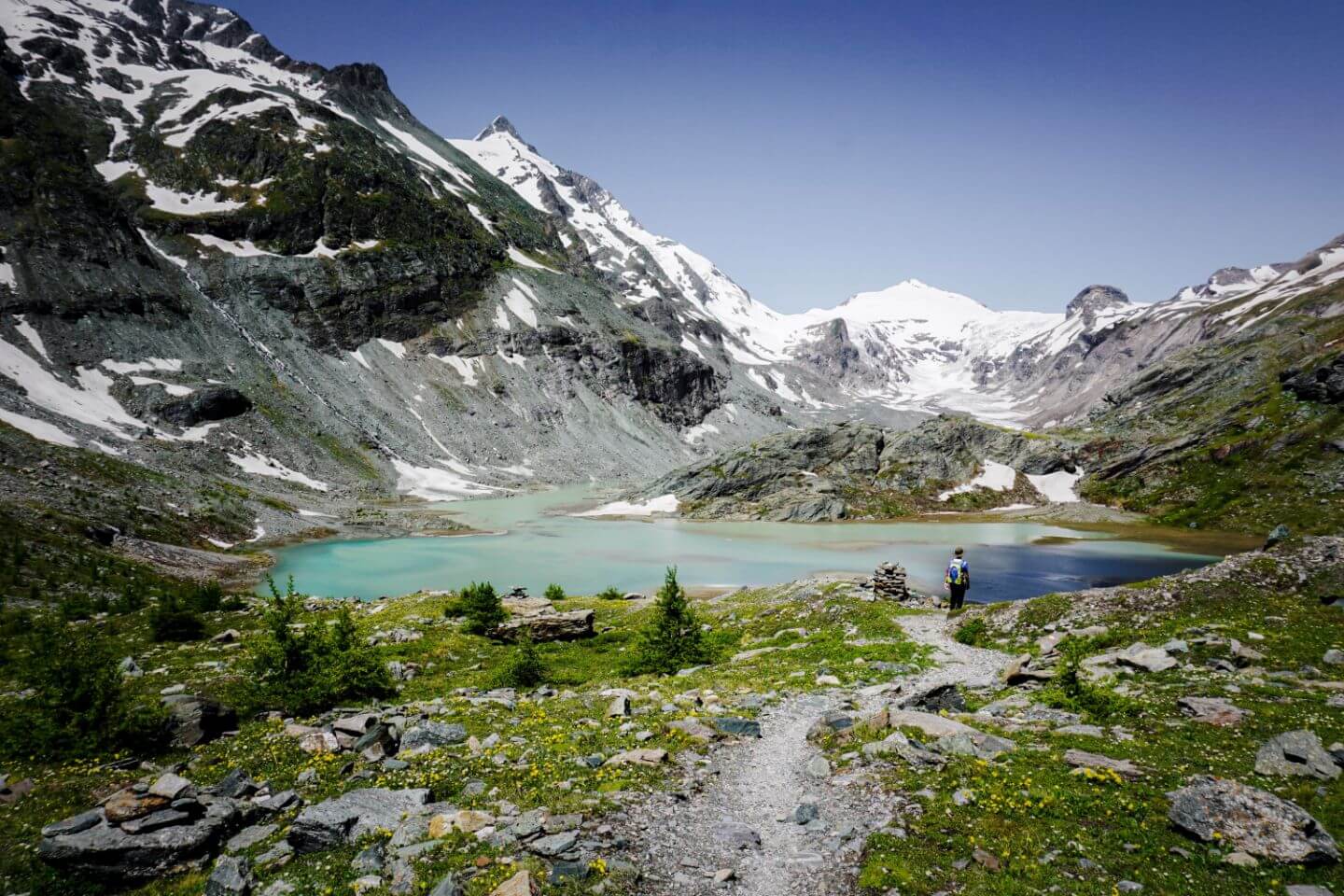 Sandersee, Hohe Tauern National Park, Austria - where to hike off Grossglockner High Alpine Road