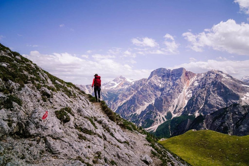 Trail 61 across Fojedora, Prags Dolomites