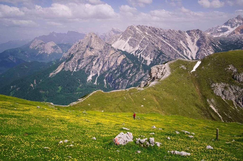 Trail 61, Hiking to Pragser Furkel, Dolomites