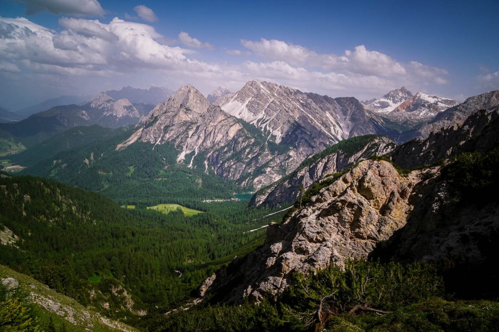 Lago di Braies view from Pragser Furkel, Prags Dolomites