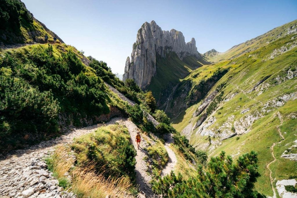 Saxer Lücke hiking trail,  Alpstein, Switzerland 