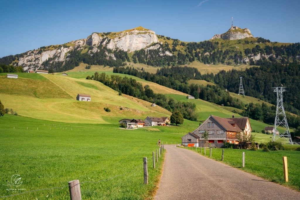 Pfannestielstrasse road, Brülisau, Appenzell, Switzerland