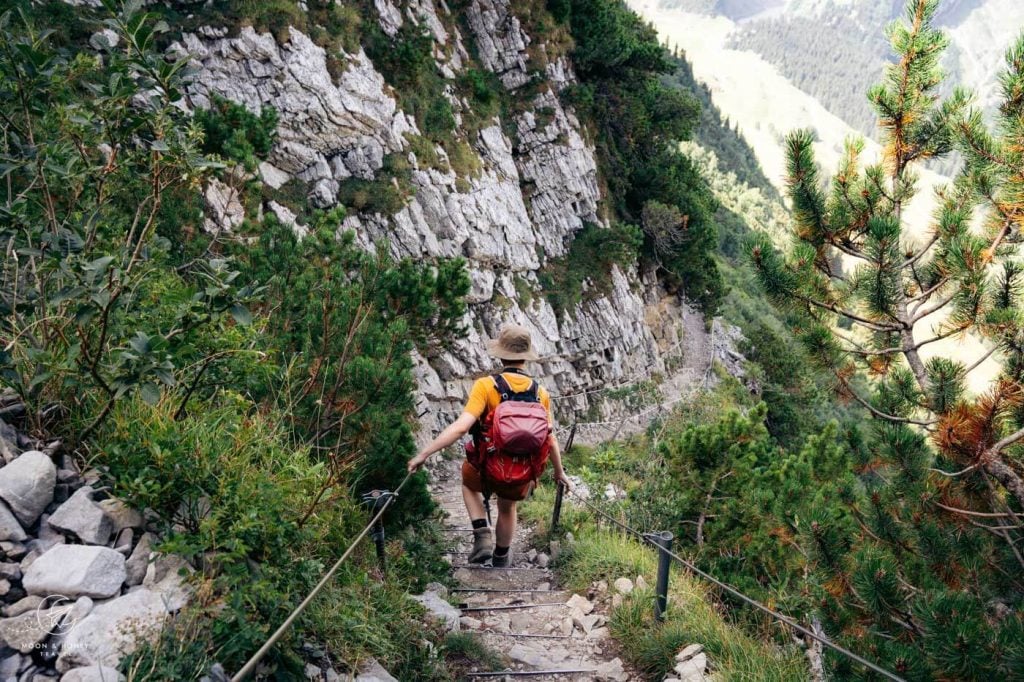 Berggasthaus Staubern to Saxer Lücke cable-secured hiking trail, Appenzell Alps, Switzerland