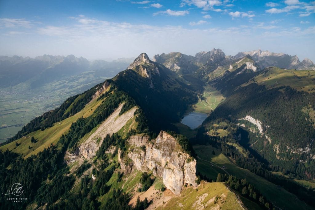 Hoher Kasten Summit Station Views of the Rhine Valley and Alpstein, Switzerland