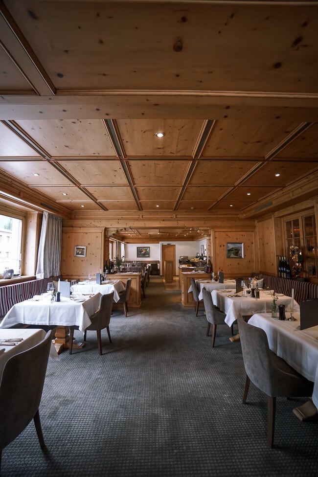 Hotel Auenhof Dining Room, Lech am Arlberg, Austria