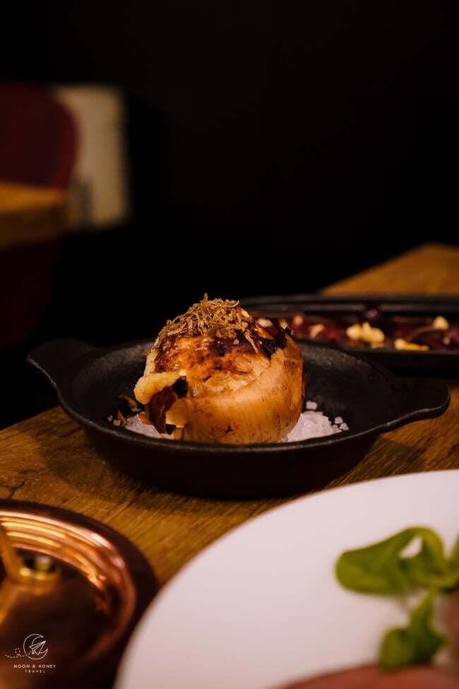 Stuffed onion, Hotel de Len restaurant, Cortina d'Ampezzo, Italy