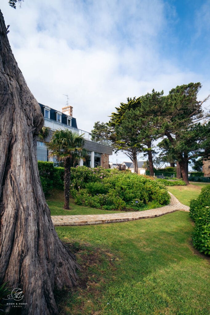 Hôtel Les Costans garden in Perros-Guirec, Brittany, France