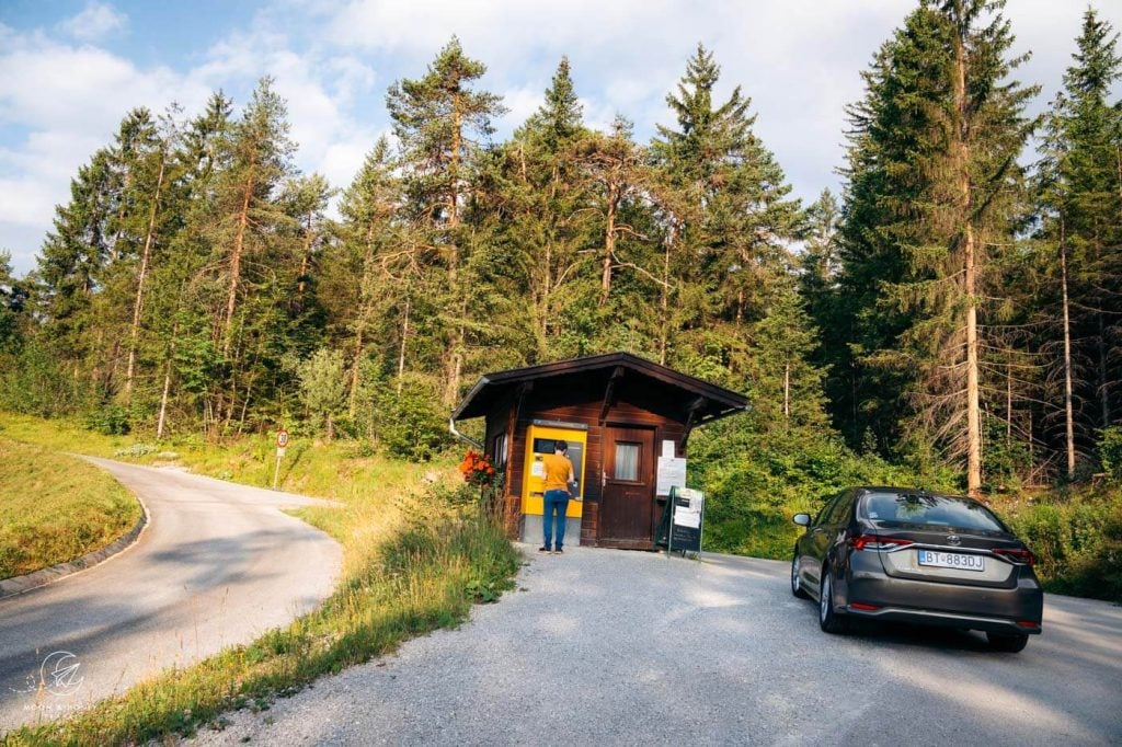 Hinterhornalm Toll Road  self-service ticket machine, Gnadenwald, Tirol, Austria