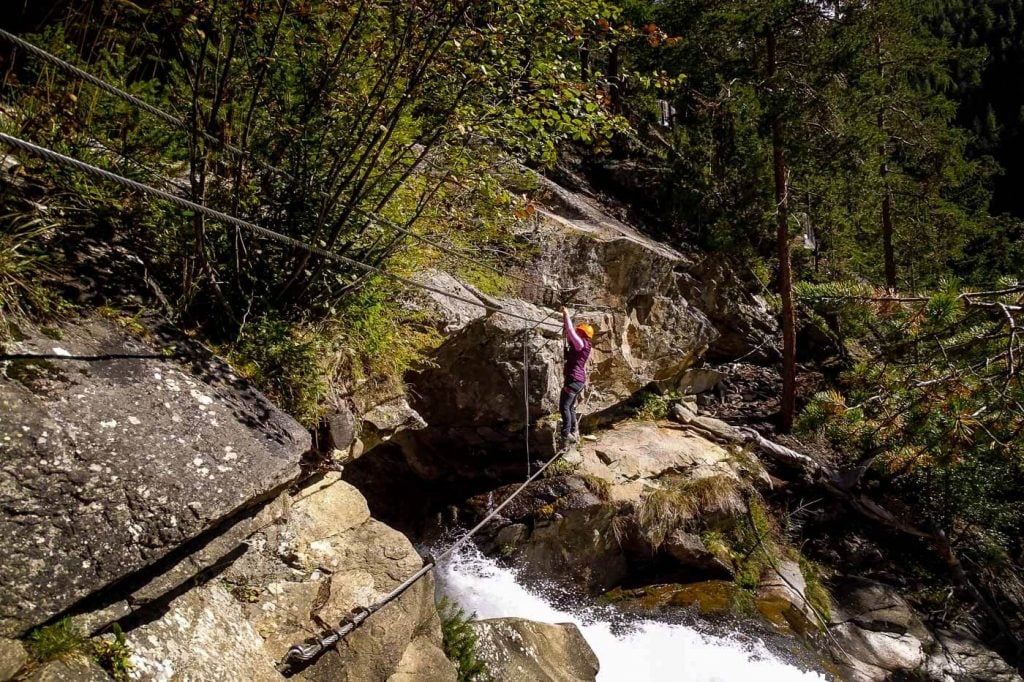 Stuibenfall Klettersteig, Ötztal, Österreich