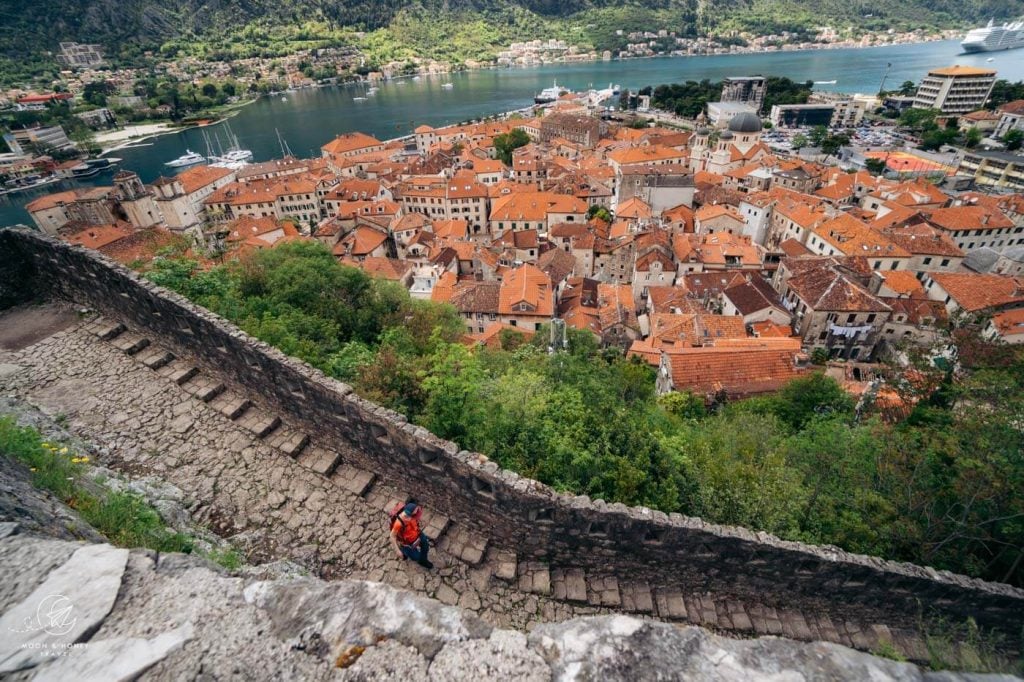 Kotor Fortress steps, Montenegro