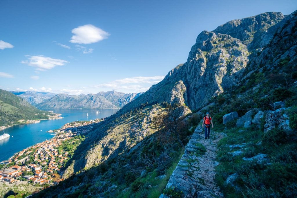 Ladder of Kotor hike, Bay of Kotor, Dinaric Alps, Montenegro