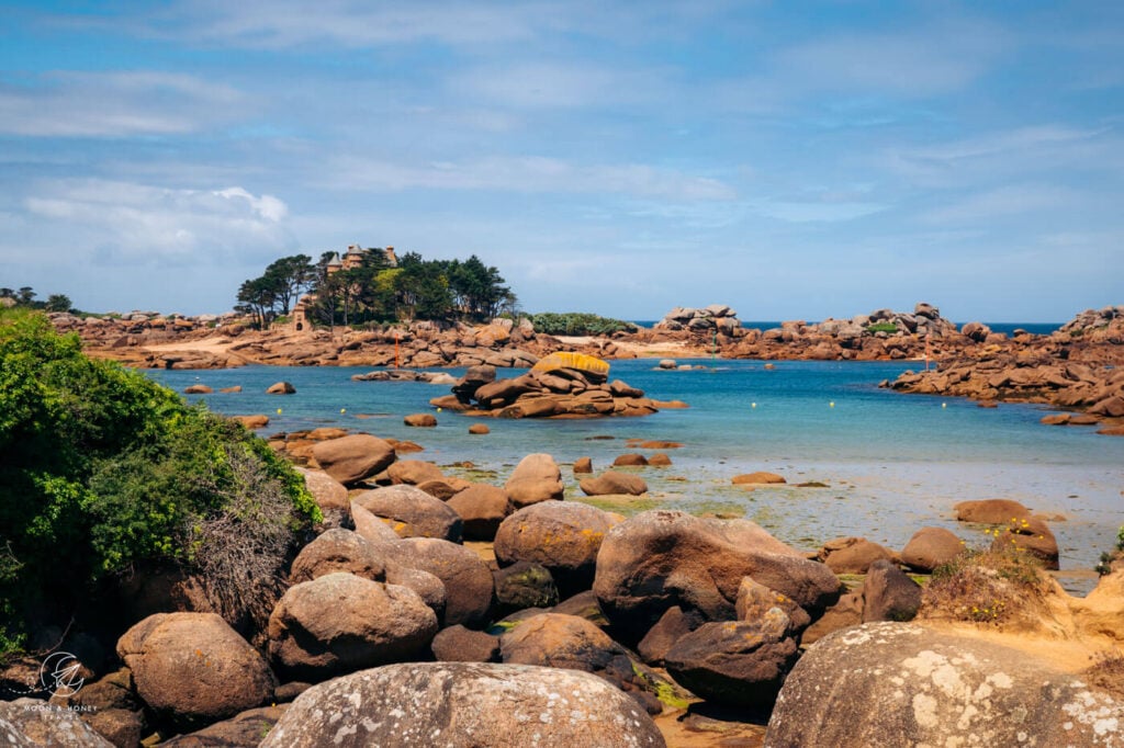 La Plage Saint Guirec, Rosa Granitküste, Bretagne, Frankreich