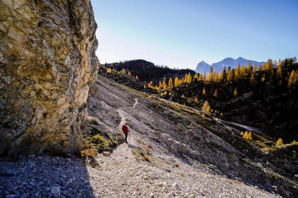 Trail 216, Scree Field, Lago di Sorapis Hike