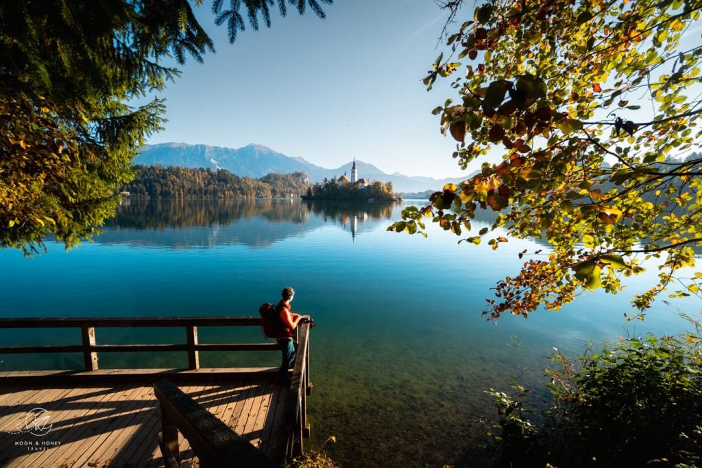 Lake Bled Boardwalk near Velika Zaka, Slovenia