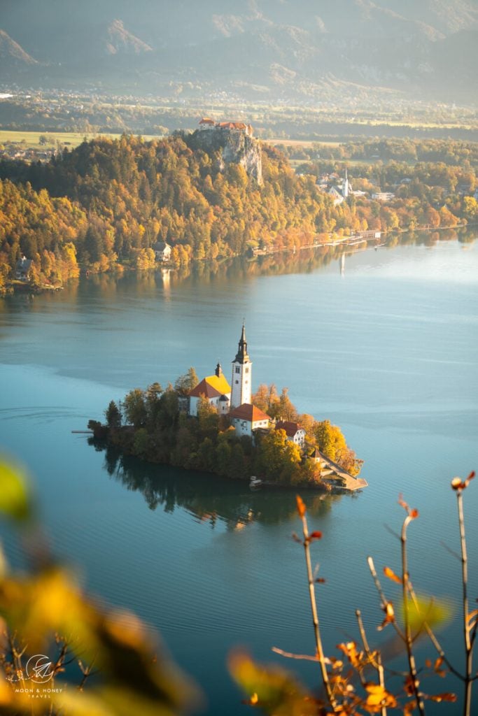 Lake Bled Island from Mala Osojnica Viewpoint, Slovenia