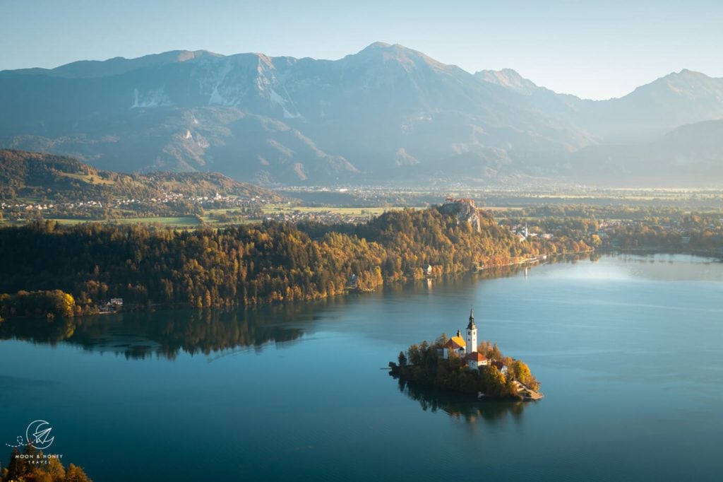 Mala Osojnica viewpoint, overlooking Lake Bled, Slovenia