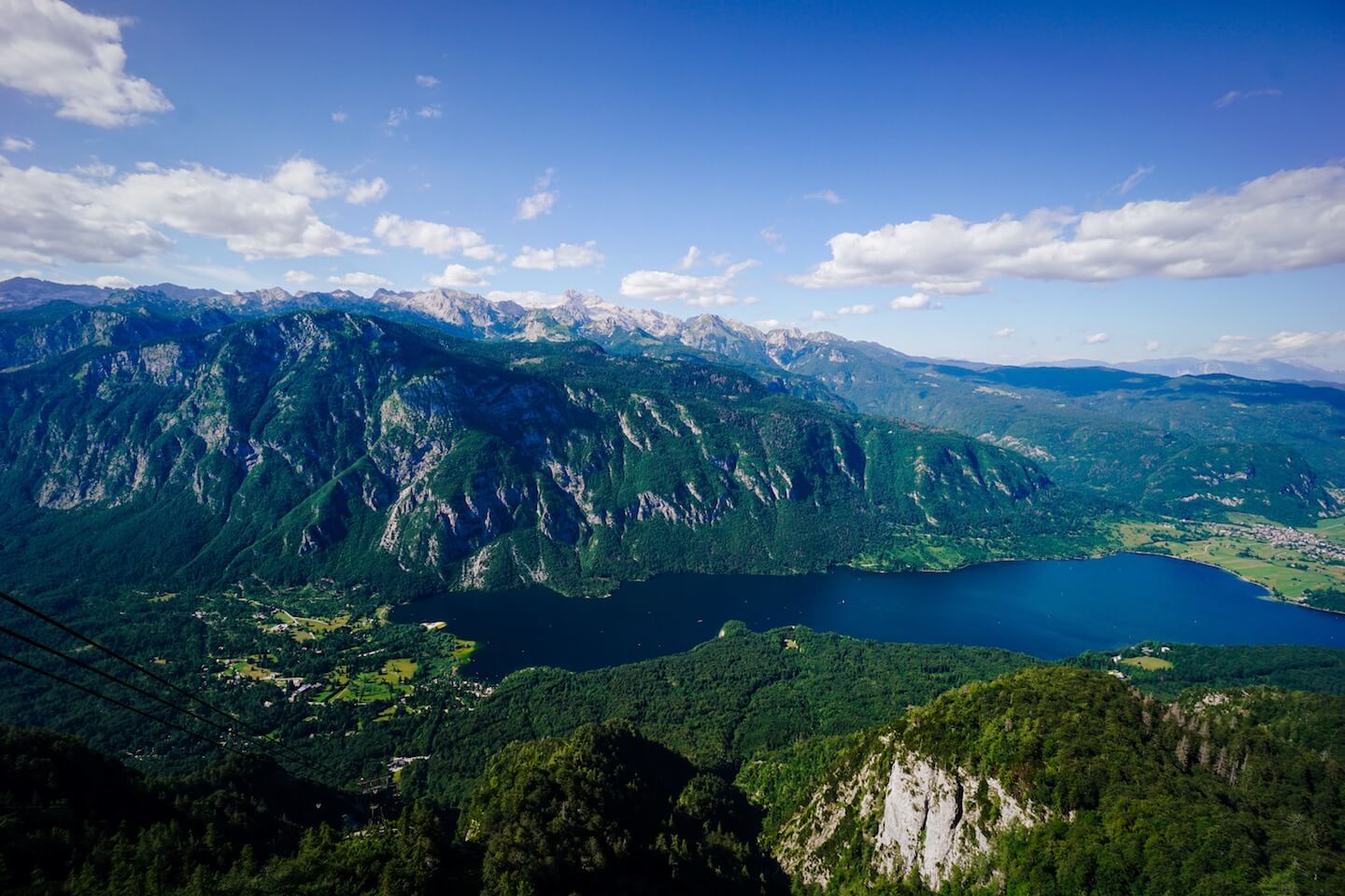 Lake Bohinj from Vogel Cable Car Mountain Station, Vogel Peak Hike, Slovenia