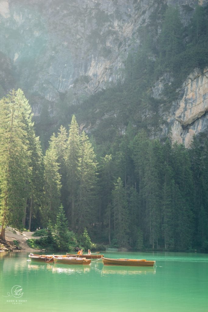 Morning at Lake Prags, Dolomites, South Tyrol